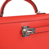 Hermes Kelly Sellier 20 Orange Field Epsom Palladium Hardware
