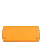 Hermes Special Order (HSS) Kelly Retourne 28 Jaune D'Or Swift Brushed Palladium Hardware