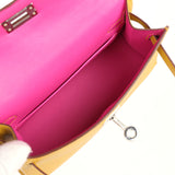 Hermes Kelly Sellier 20 Jaune Ambre Verso Chèvre Mysore Palladium Hardware