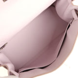 Pre-owned Hermes Kelly Retourne 28 Mauve Pale Clemence Palladium Hardware