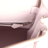 Pre-owned Hermes Kelly Retourne 28 Mauve Pale Clemence Palladium Hardware
