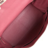 Pre-owned Hermes Retourne Kelly 35 Bois De Rose Clemence Palladium Hardware