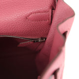 Pre-owned Hermes Retourne Kelly 35 Bois De Rose Clemence Palladium Hardware