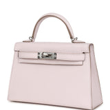 Hermes Kelly Sellier 20 Mauve Pale Chevre Palladium Hardware