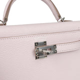 Hermes Kelly Sellier 20 Mauve Pale Chevre Palladium Hardware