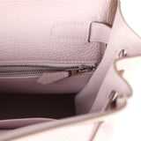 Hermes Kelly Retourne 28 Mauve Pale Clemence Palladium Hardware