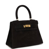 Vintage Hermes Kelly Sellier 20 Black Doblis Gold Hardware