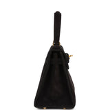 Vintage Hermes Kelly Sellier 20 Black Doblis Gold Hardware