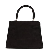 Vintage Hermes Kelly Sellier 20 Black Doblis Gold Hardware