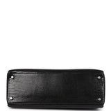 Hermes Kelly Retourne 35 Black Varanus Niloticus Lizard Palladium Hardware