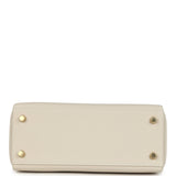 Hermes Special Order (HSS) Kelly Retourne 25 Craie Verso Togo Brushed Gold Hardware