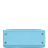 Hermes Kelly Sellier 25 Celeste Epsom Palladium Hardware