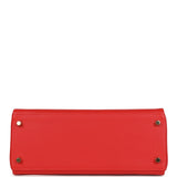 Pre-owned Hermes Kelly Retourne 28 Rouge Tomate Evercolor Gold Hardware