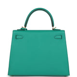 Hermes Kelly Sellier 25 Vert Jade Epsom Gold Hardware