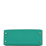 Hermes Kelly Sellier 25 Vert Jade Epsom Gold Hardware
