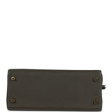 Pre-owned Hermes Kelly Retourne 25 Vert De Gris Togo Gold Hardware