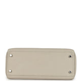 Pre-owned Hermes Kelly Retourne 28 Beton Clemence Palladium Hardware