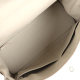 Pre-owned Hermes Kelly Retourne 28 Beton Clemence Palladium Hardware