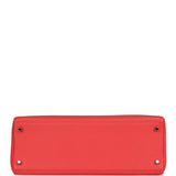 Pre-owned Hermes Retourne Kelly 35 Rose Jaipur Clemence Palladium Hardware