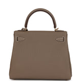 Hermes Kelly Retourne 25 Etoupe Togo Gold Hardware