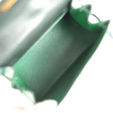 Vintage Hermes Kelly Sellier 20 Vert Fonce Varanus Salvator Lizard Gold Hardware