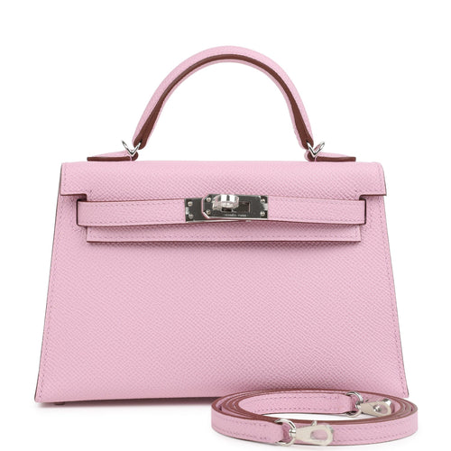 Hermes Kelly Sellier 20 Mauve Sylvestre Epsom Palladium Hardware