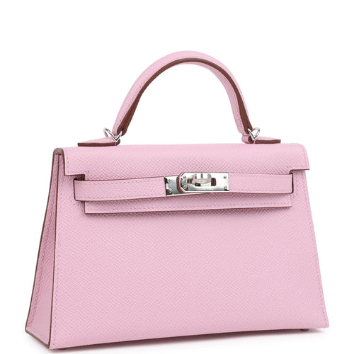 Hermes Kelly Sellier 20 Mauve Sylvestre Epsom Palladium Hardware