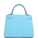 Hermes Kelly Sellier 25 Celeste Epsom Gold Hardware