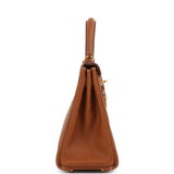 Hermes Kelly Retourne 25 Fauve Barenia Faubourg Gold Hardware