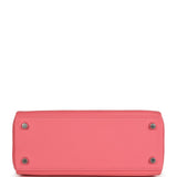 Hermes Kelly Retourne 25 Rose Azalee Swift Palladium Hardware