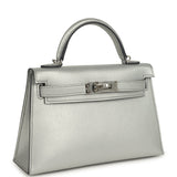 Hermes Kelly Sellier 20 Argent Chevre Chamkilight Palladium Hardware