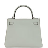 Hermes Kelly Retourne 28 Bleu Pale Clemence Palladium Hardware