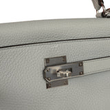 Hermes Kelly Retourne 28 Bleu Pale Clemence Palladium Hardware