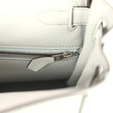 Hermes Kelly Retourne 28 Bleu Pale Clemence Palladium Hardware
