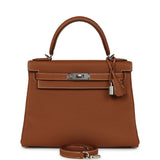 Hermes Kelly Retourne 28 Gold Togo Palladium Hardware