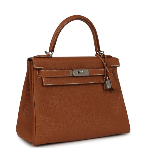 Hermes Kelly Retourne 28 Gold Togo Palladium Hardware