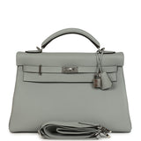 Hermes Kelly 42 Maxi Bleu Glacier Togo Palladium Hardware