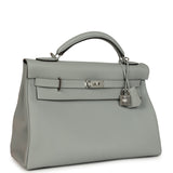 Hermes Kelly 42 Maxi Bleu Glacier Togo Palladium Hardware