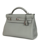 Hermes Kelly 42 Maxi Bleu Glacier Togo Palladium Hardware