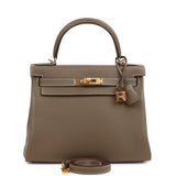 Hermes Kelly Retourne 28 Etoupe Clemence Gold Hardware