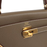 Hermes Kelly Retourne 28 Etoupe Clemence Gold Hardware