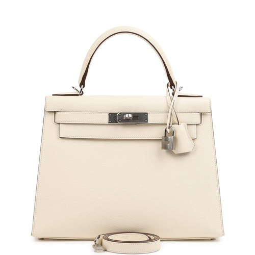 Hermes Kelly Sellier 28 Sellier Nata Verso Epsom Palladium Hardware