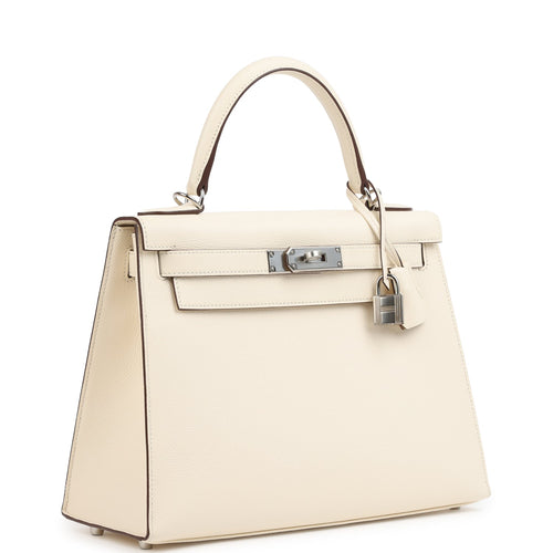Hermes Kelly Sellier 28 Sellier Nata Verso Epsom Palladium Hardware