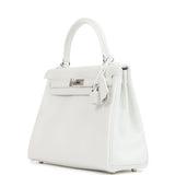 Hermes Kelly Retourne 25 New White Swift Palladium Hardware