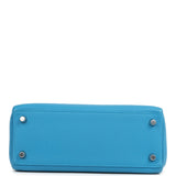 Hermes Kelly Retourne 25 Bleu Zanzibar Togo Palladium Hardware
