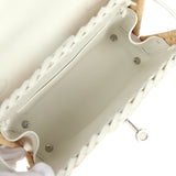 Hermes Mini Picnic Kelly 20 White Swift and Osier Wicker Palladium Hardware
