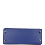 Hermes Kelly Sellier 28 Bleu Electric Tadelakt Gold Hardware