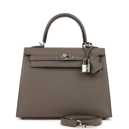 Hermes Kelly Sellier 25 Etain Epsom Palladium Hardware