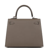 Hermes Kelly Sellier 25 Etain Epsom Palladium Hardware