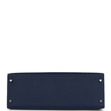Hermes Kelly Sellier 35 Bleu Saphir Epsom Palladium Hardware